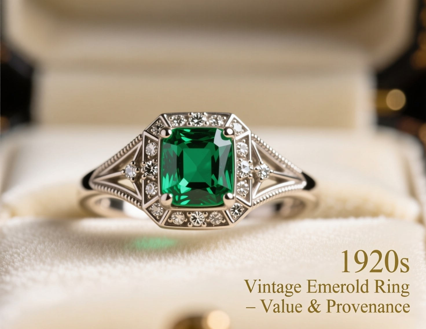 How Valuable Are Vintage Emerald Engagement 1920s Rings