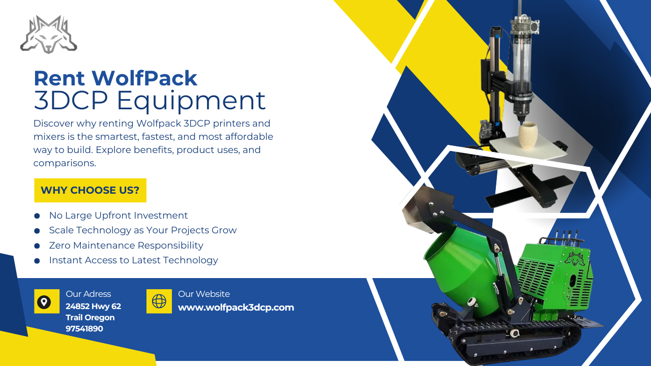 Transform Your Construction Workflow with Wolfpack 3DCP Rental Solutions
