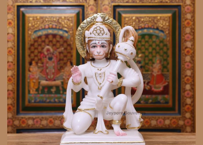 lord hanuman marble statue