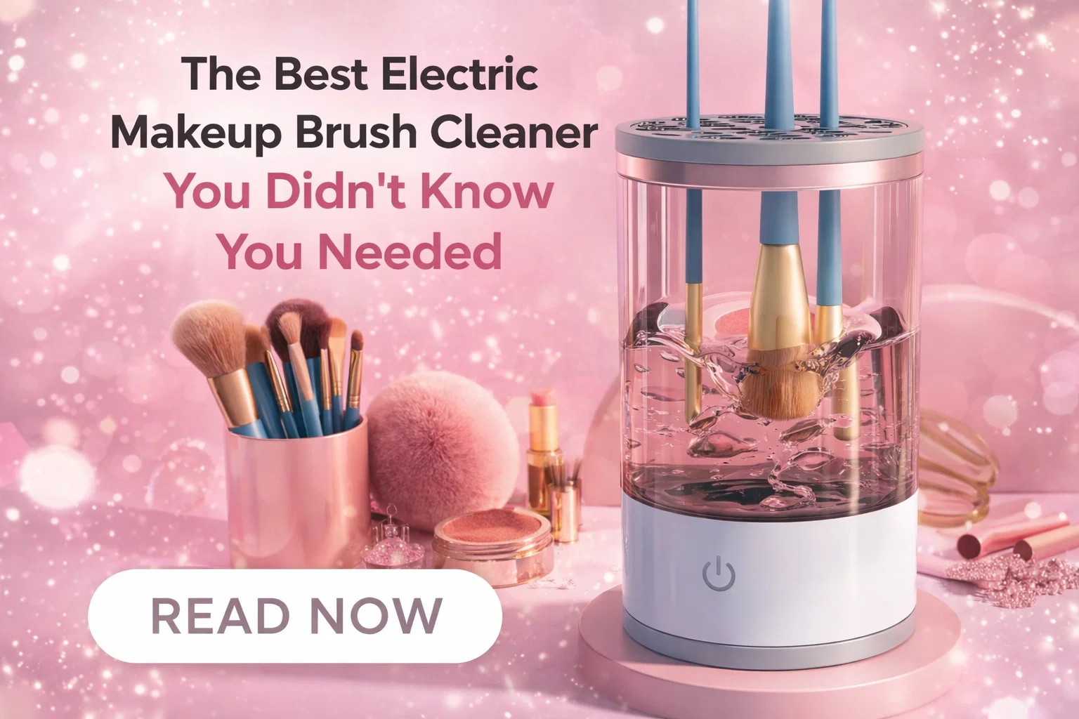 Electric makeup brush cleaner