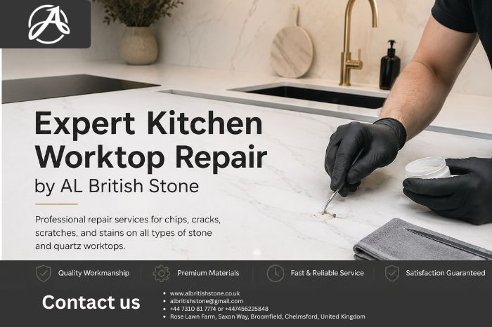 Expert Kitchen Worktop Repair by AL British Stone