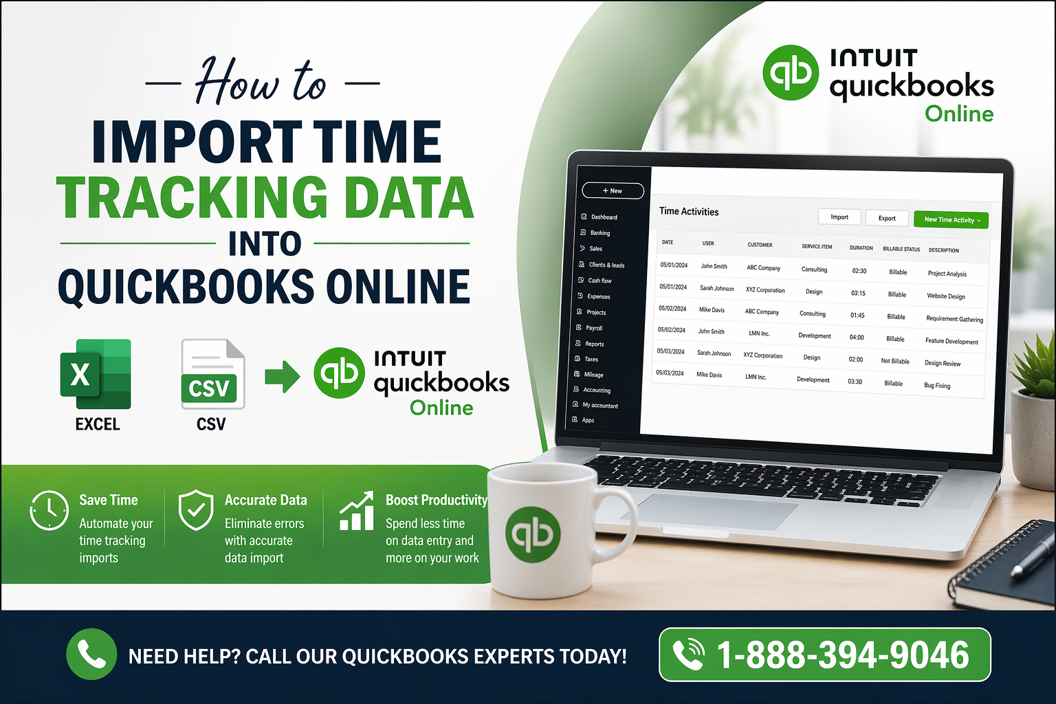Import QuickBooks Time Tracking Data Easily