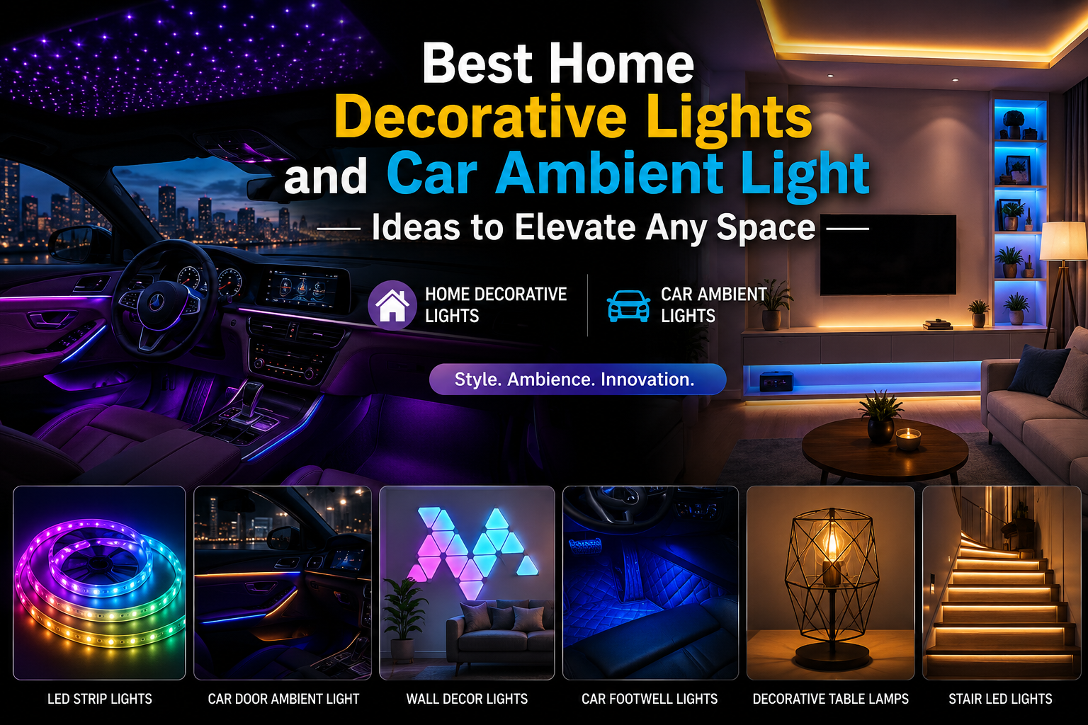 Creative lighting ideas for home and car