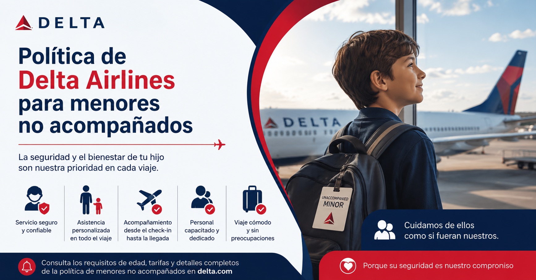 Política de Delta Airlines para menores no acompañados: Consejos para un viaje seguro