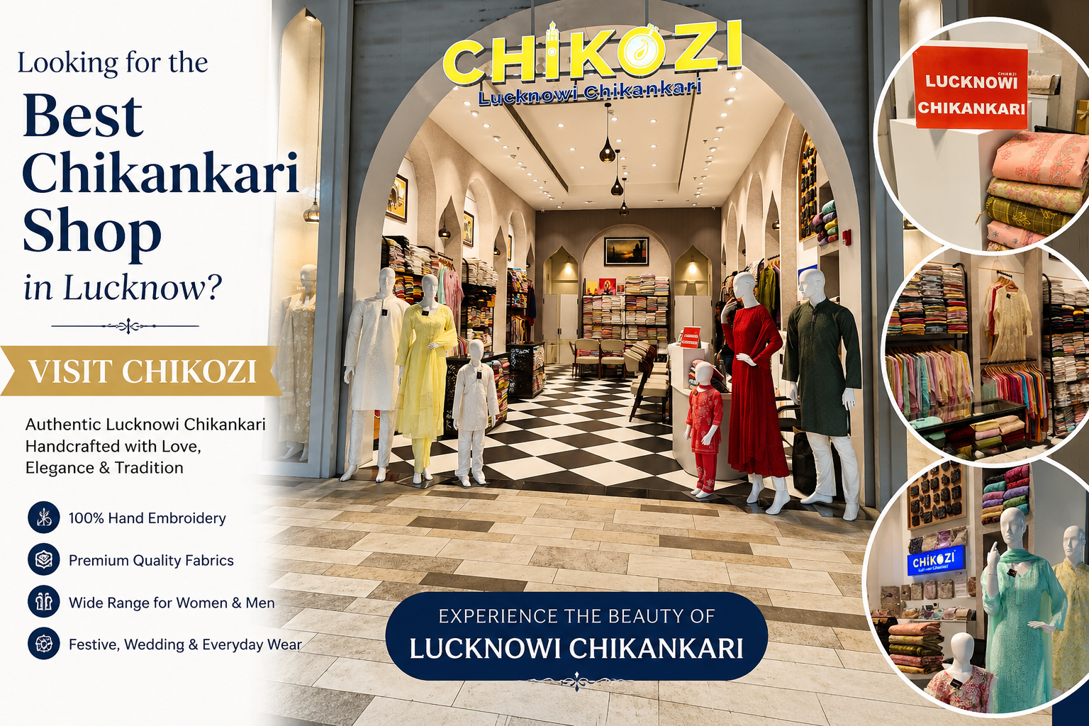 Looking for the Best Chikankari Shop in Lucknow? Visit Chikozi – Lucknowi Chikankari