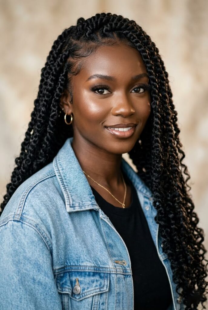 Stylish Look With Braiding