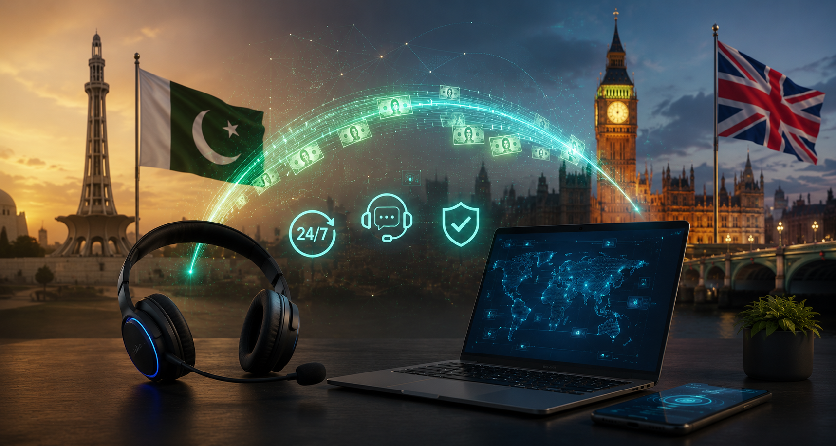 Clock Support for Remittances from Pakistan to the United Kingdom