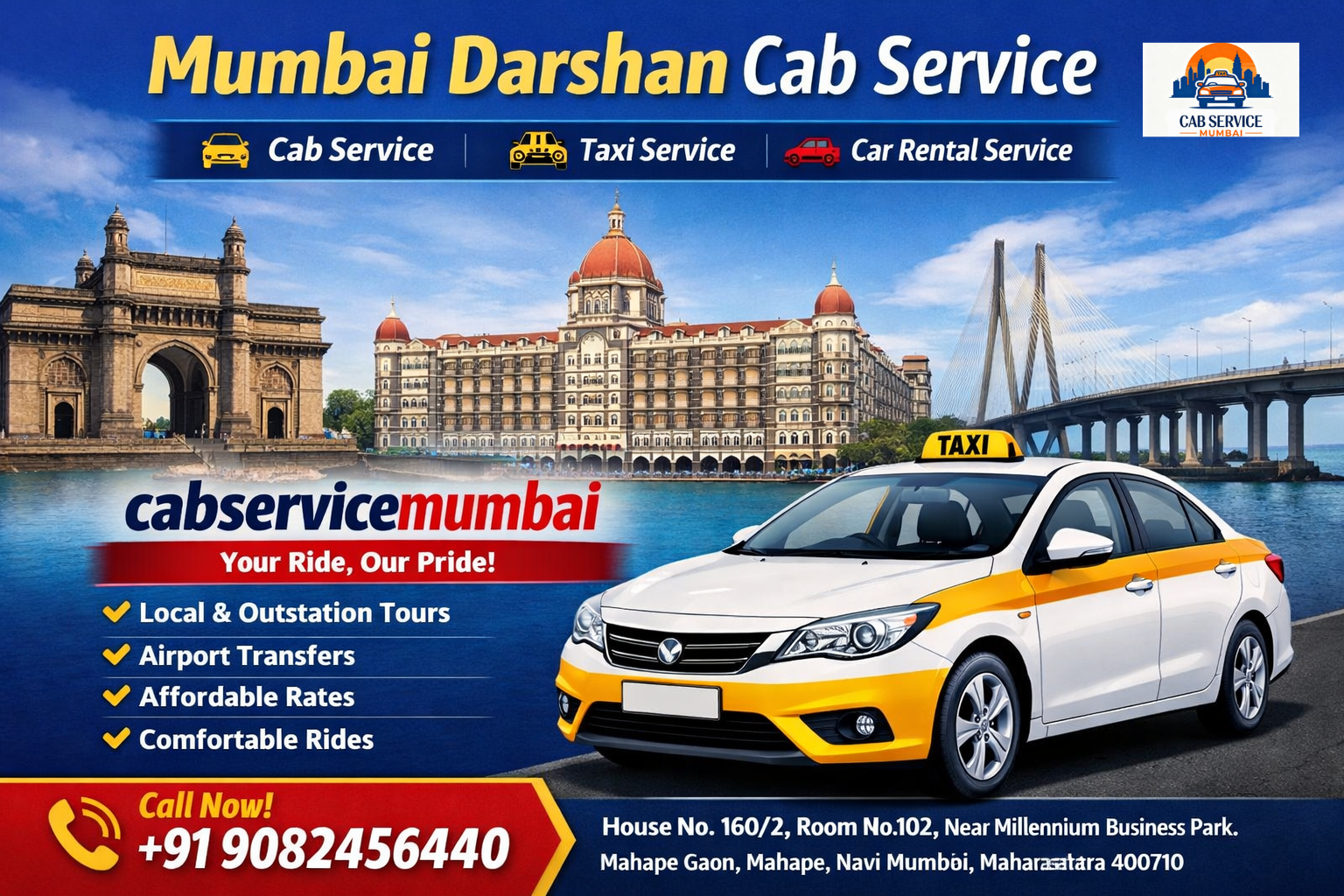 Mumbai Darshan Taxi – Comfortable & Affordable Sightseeing Cab Service in Mumbai