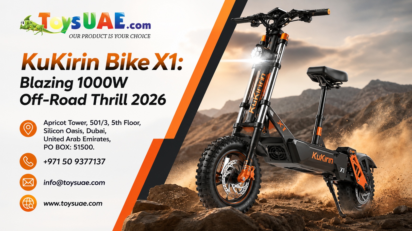 KuKirin Bike X1: Blazing 1000W Off-Road Thrill 2026