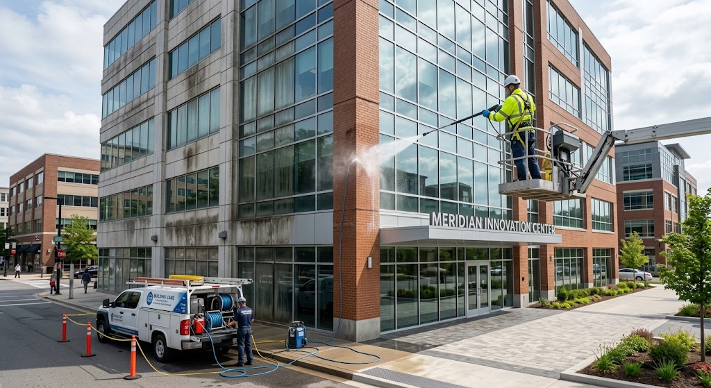 Why Professional Exterior Building Cleaning Matters for Commercial Properties