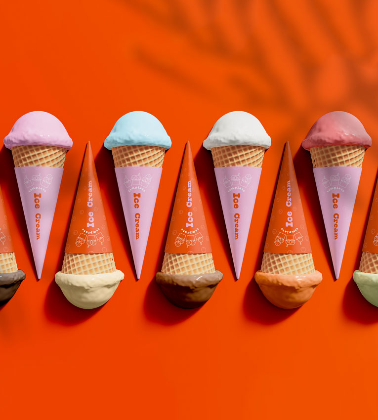 Custom Printed Ice Cream Cone Sleeves Wholesale