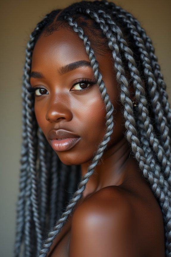 Gray Braiding Hair