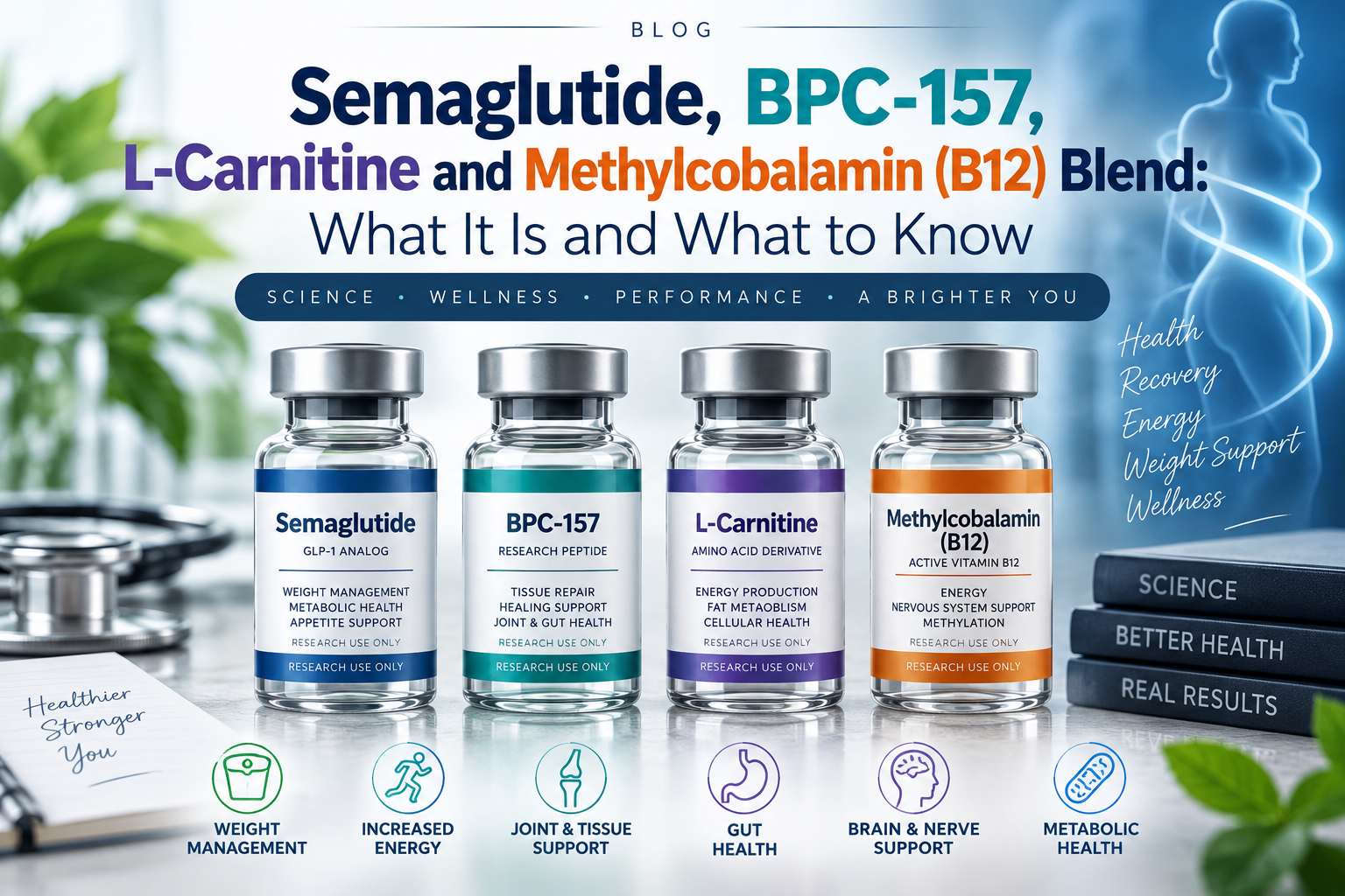 Semaglutide, BPC-157, L-Carnitine and Methylcobalamin (B12) Blend: What It Is and What to Know