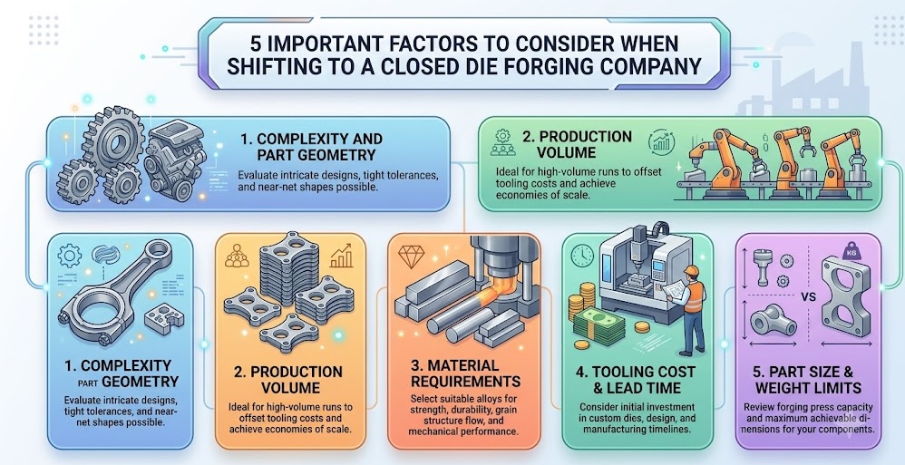 5 Important Factors to Consider When Shifting to a Closed Die Forging Company