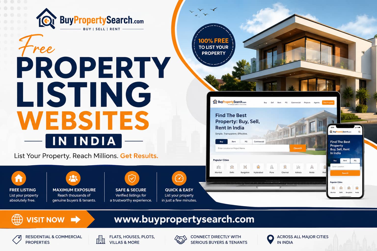How To Find The Best Free Property Listing Websites In India For Your Property