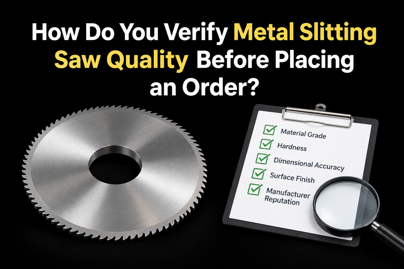 How Do You Verify Metal Slitting Saw Quality Before Placing an Order?