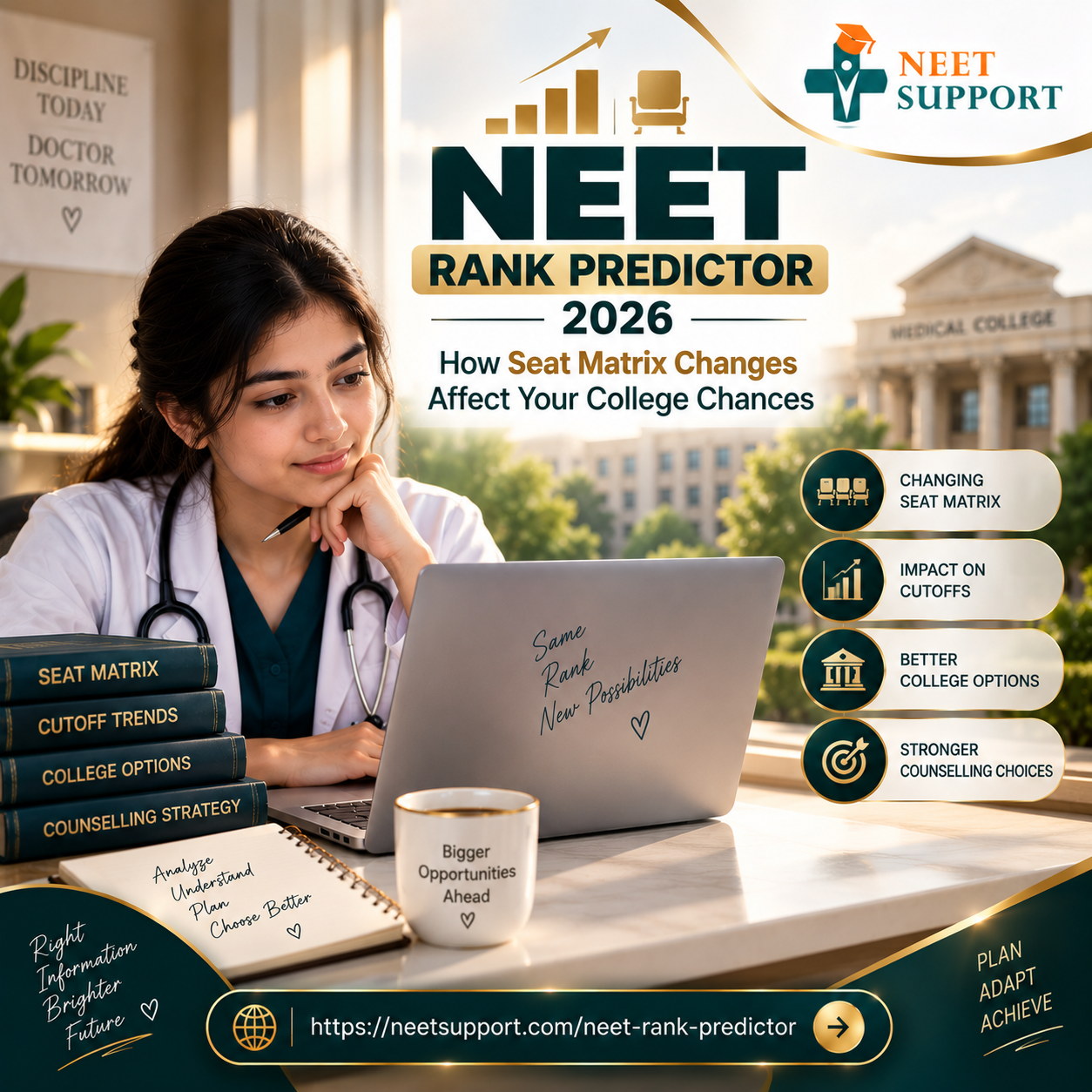 NEET Rank Predictor 2026: How Seat Matrix Changes Affect Your College Chances