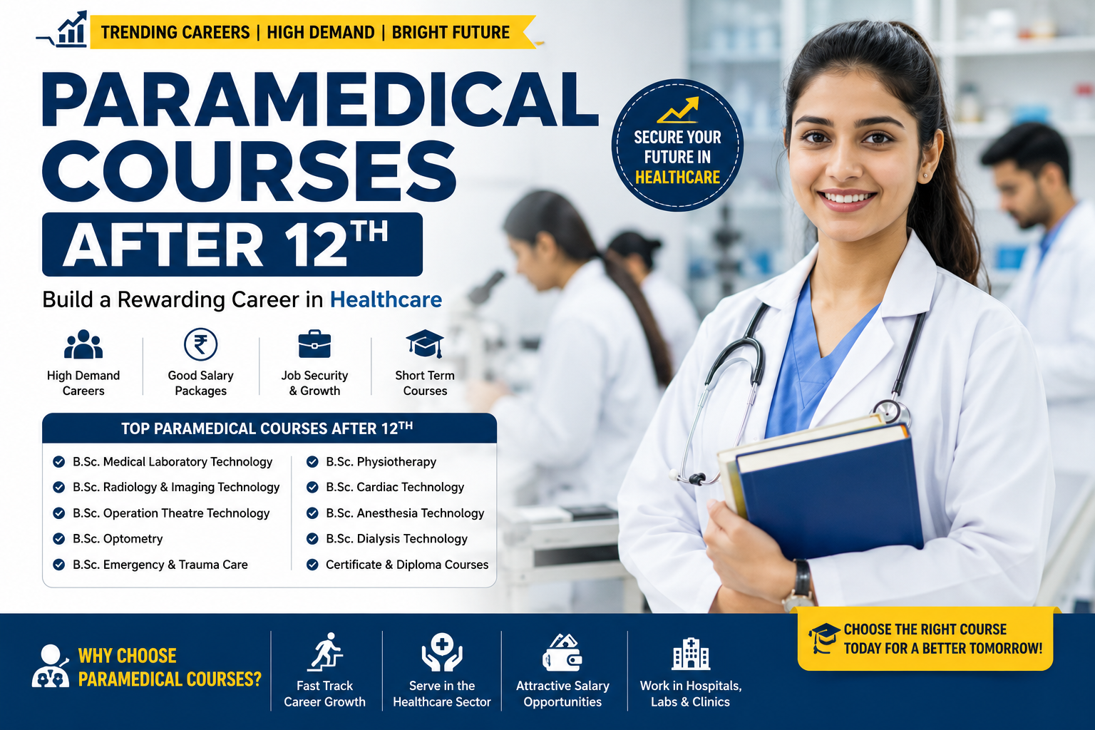 Top 05 paramedical courses after 12th With High Salary