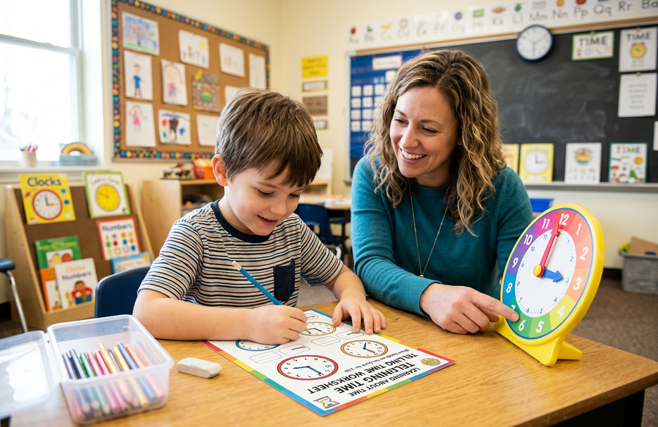 How to Teach Kids About Telling Time With Worksheets