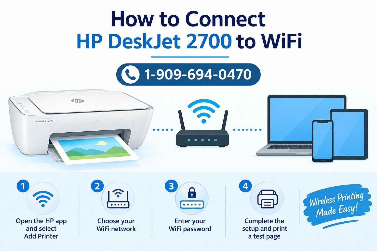 How to Connect HP DeskJet 2700 to WiFi