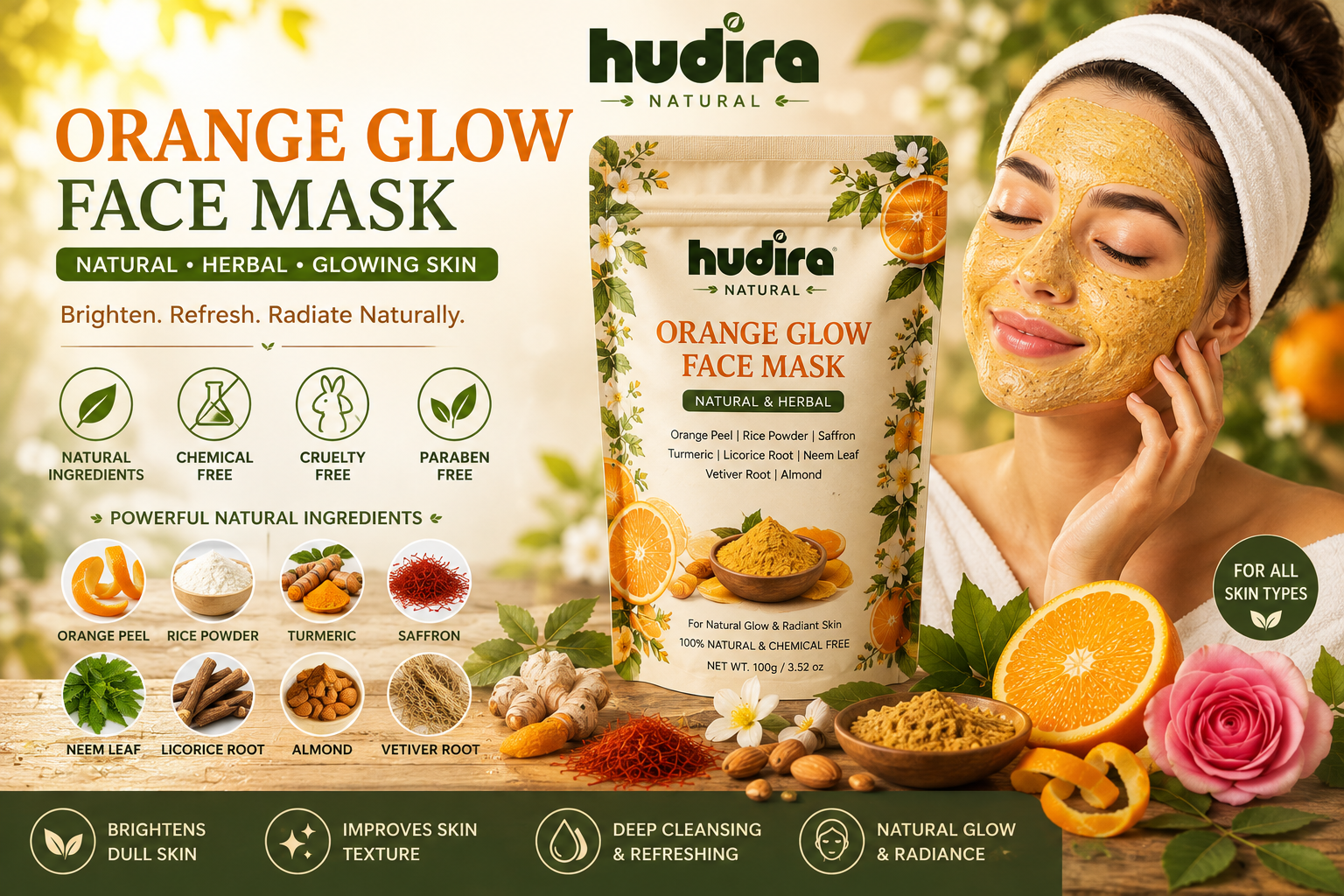 Orange Glow Face Mask for Everyday Facial Care