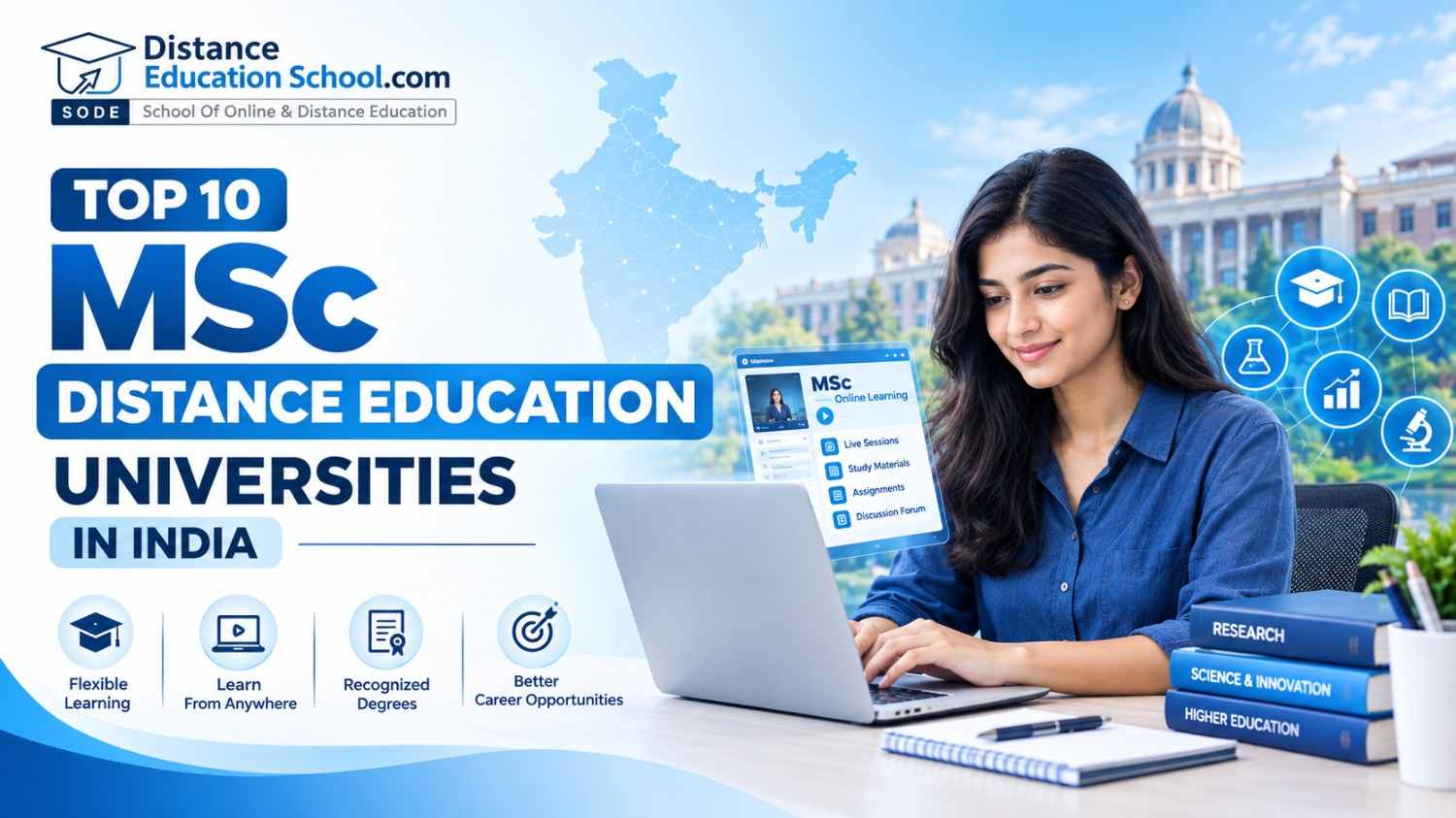 MSc Distance Education Universities in India: Top Colleges, Specialisations and Selection Guide