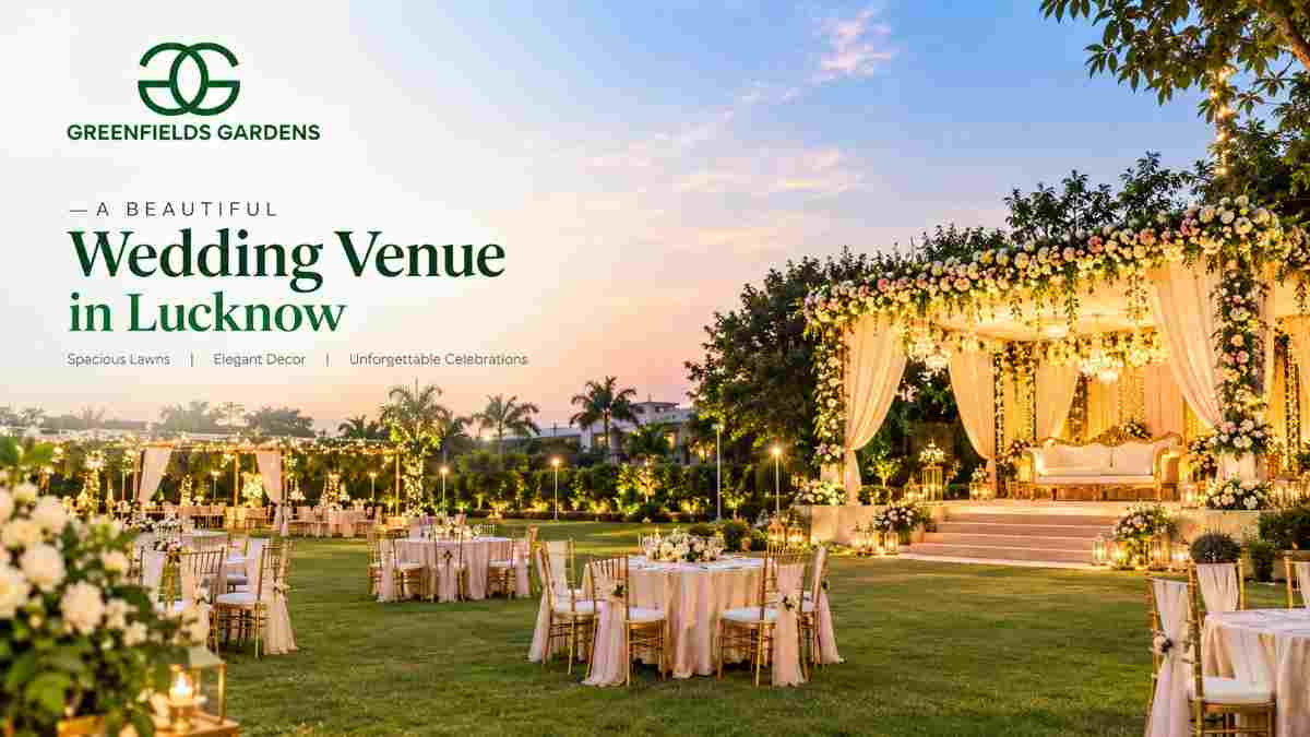 Greenfields Gardens wedding lawn and outdoor celebration wedding venue in Rajajipuram, Lucknow